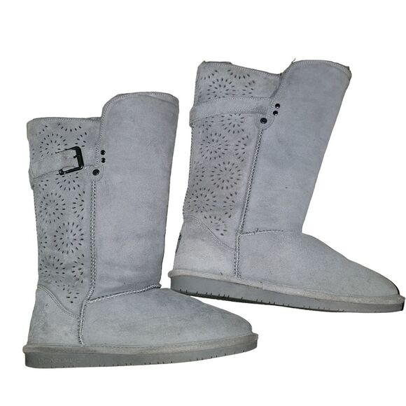 Bearpaw Amie tall suede & wool blend boots size 10 - Picture 1 of 7